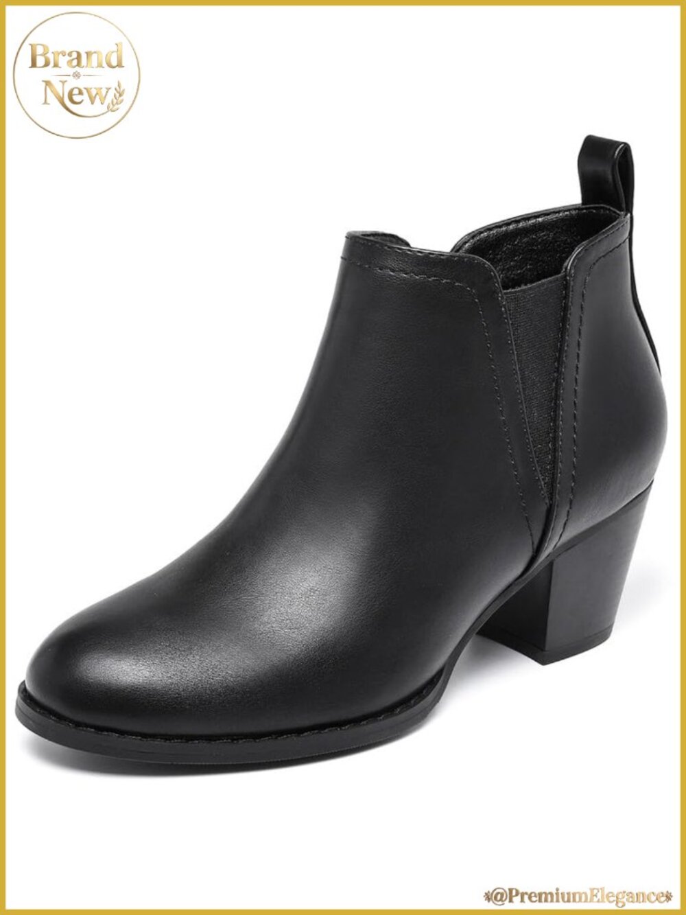 Womens Ankle Boots Side Zip Chunky Low Heel Fall Winter Booties